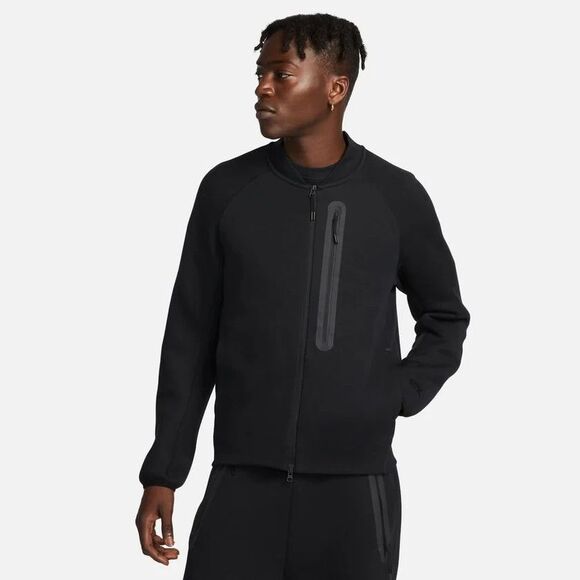 Nike Sportswear Tech Fleece Bomber Full Zip Jacket Black FB8008-010 Men's Small - Picture 1 of 12